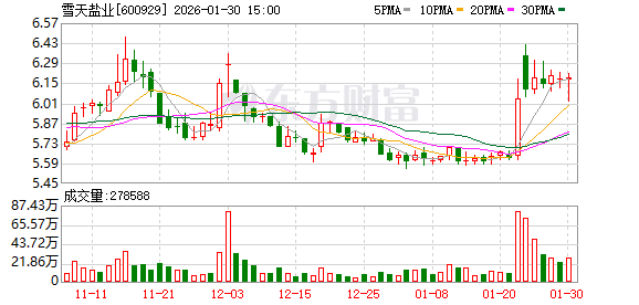 雪天盐业：预计2025年归母净利润为4960万元至7440万元