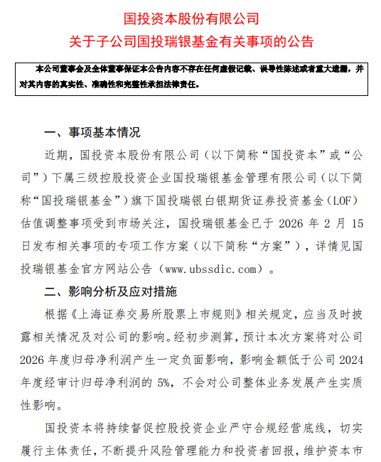 补偿影响金额低于5%,国投白银LOF复牌高开,盘中一度触及涨停