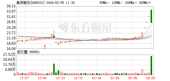 美邦股份演绎“天地板”走势