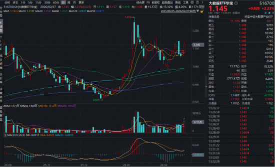 云计算进入密集涨价周期,厂商有望迎来估值重构!大数据ETF华宝(516700)大涨3.3%,拓维信息等3股涨停