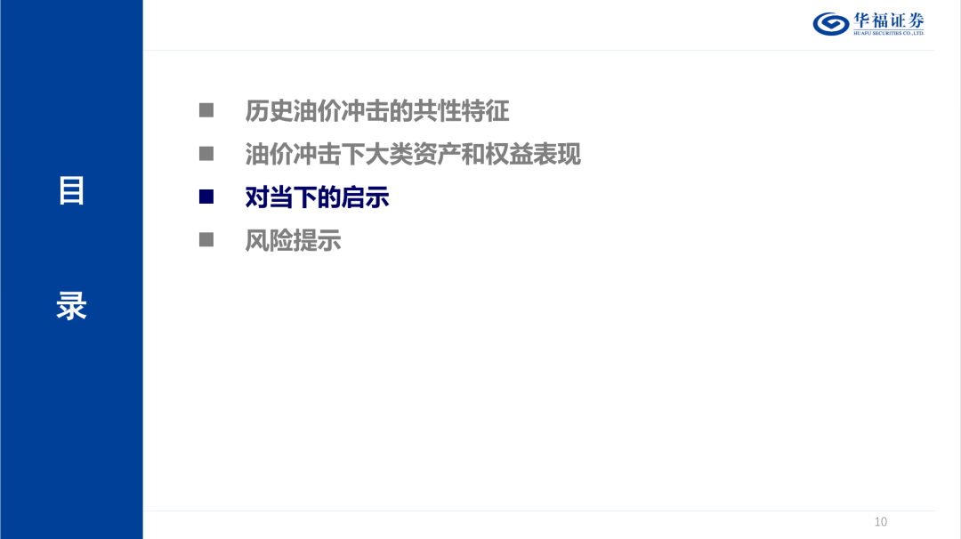 历史油价上行阶段的大类资产表现【华福金工·李杨团队】