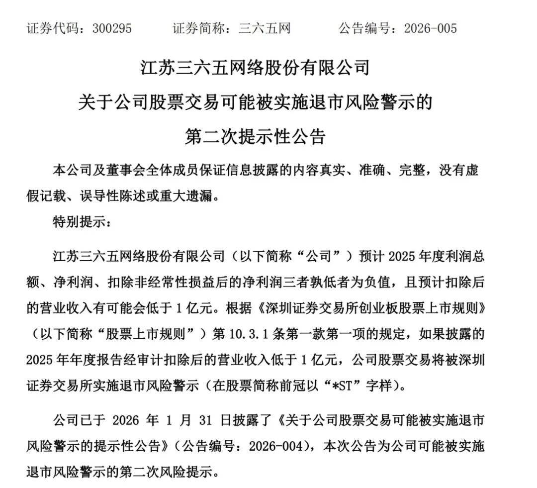 一股将退市,今年累跌超70%,4股发布退市风险警示