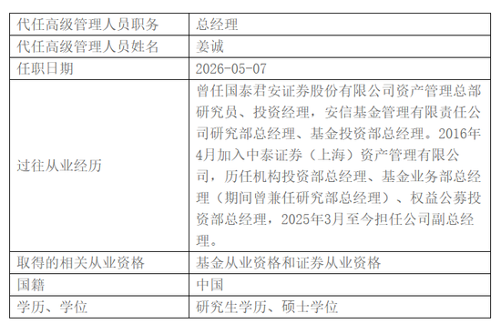 换帅换将！中泰资管，人事变动